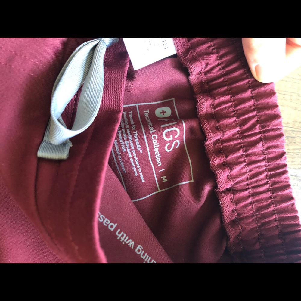 FIGS burgundy scrub pants